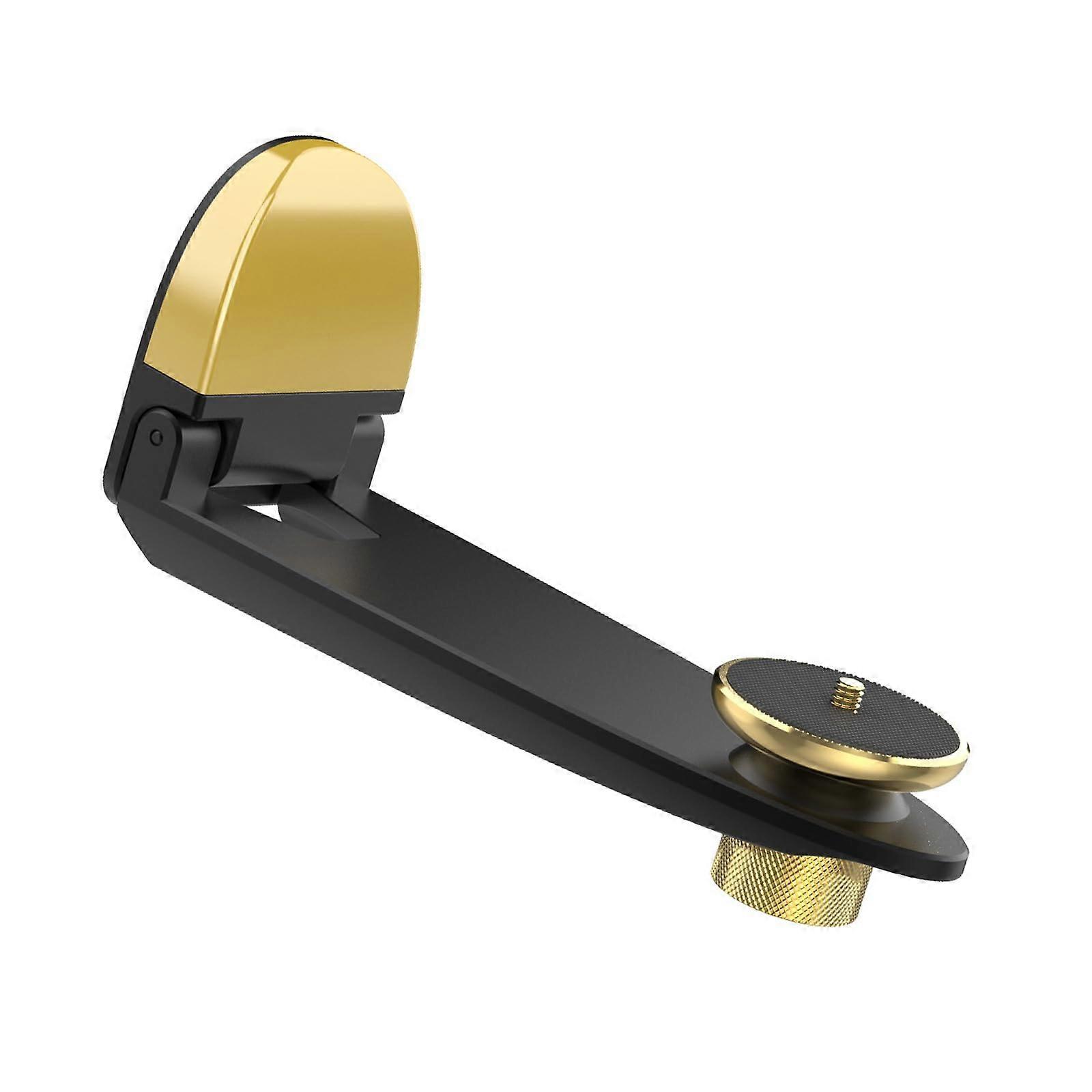 Aluminum Alloy Projector Wall Mount Bracket Holder Storage Rack Adjustable Folding Arm 360 Degree Rotation Black Gold