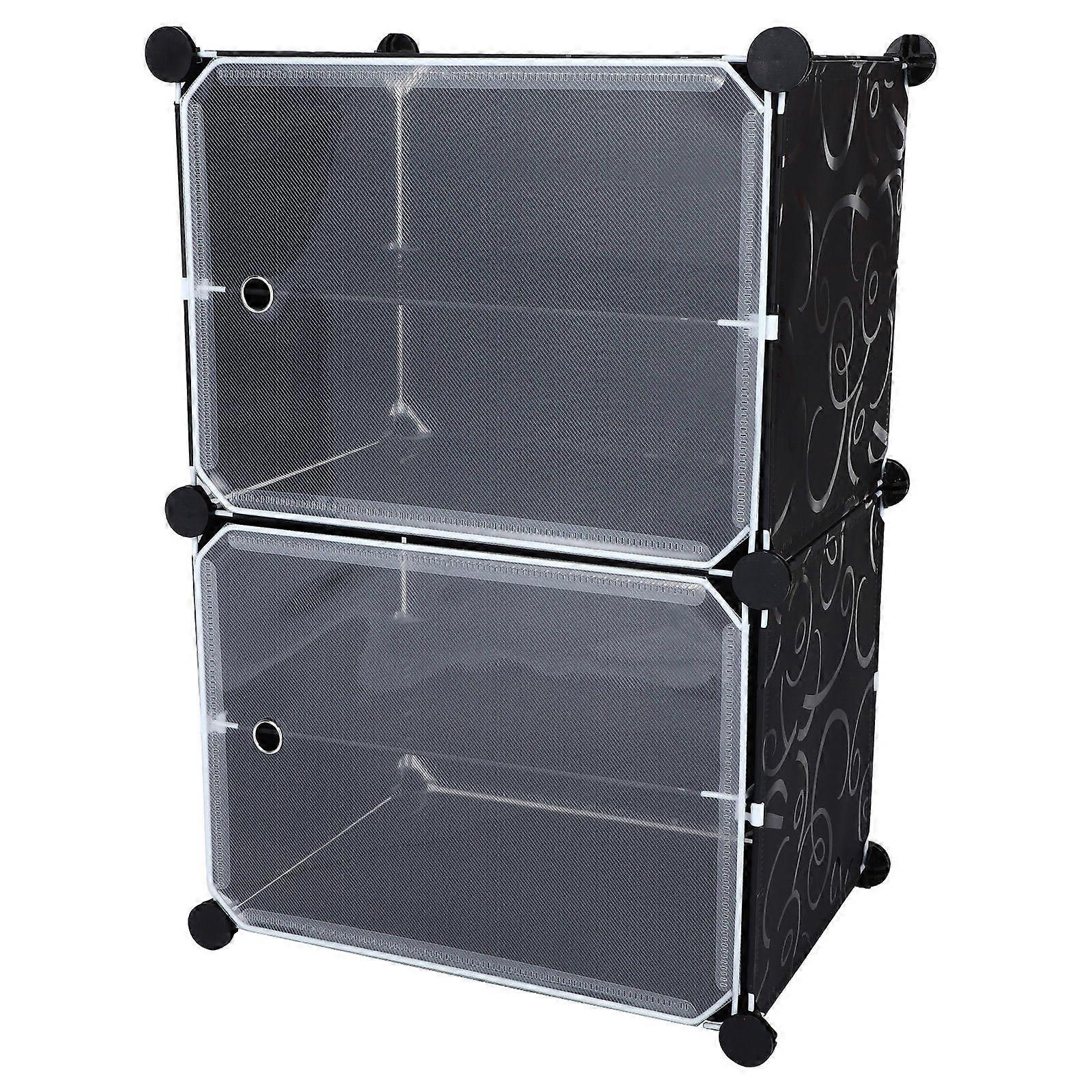 1 Pc Multi Functional Cube Closet Self Assembly Storage Organizer Black