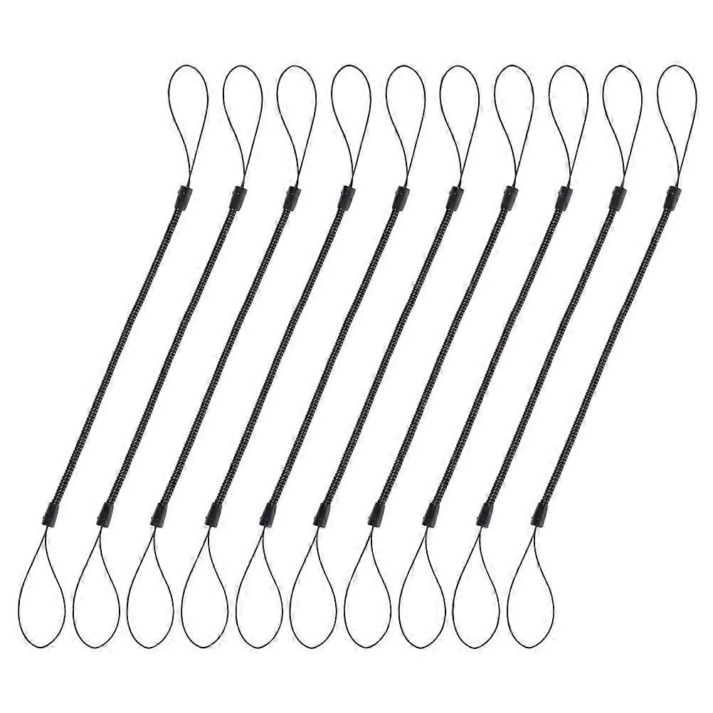 Stylus Pen Rope with Hanging Function 40Pcs Black Plastic Fixing Ropes