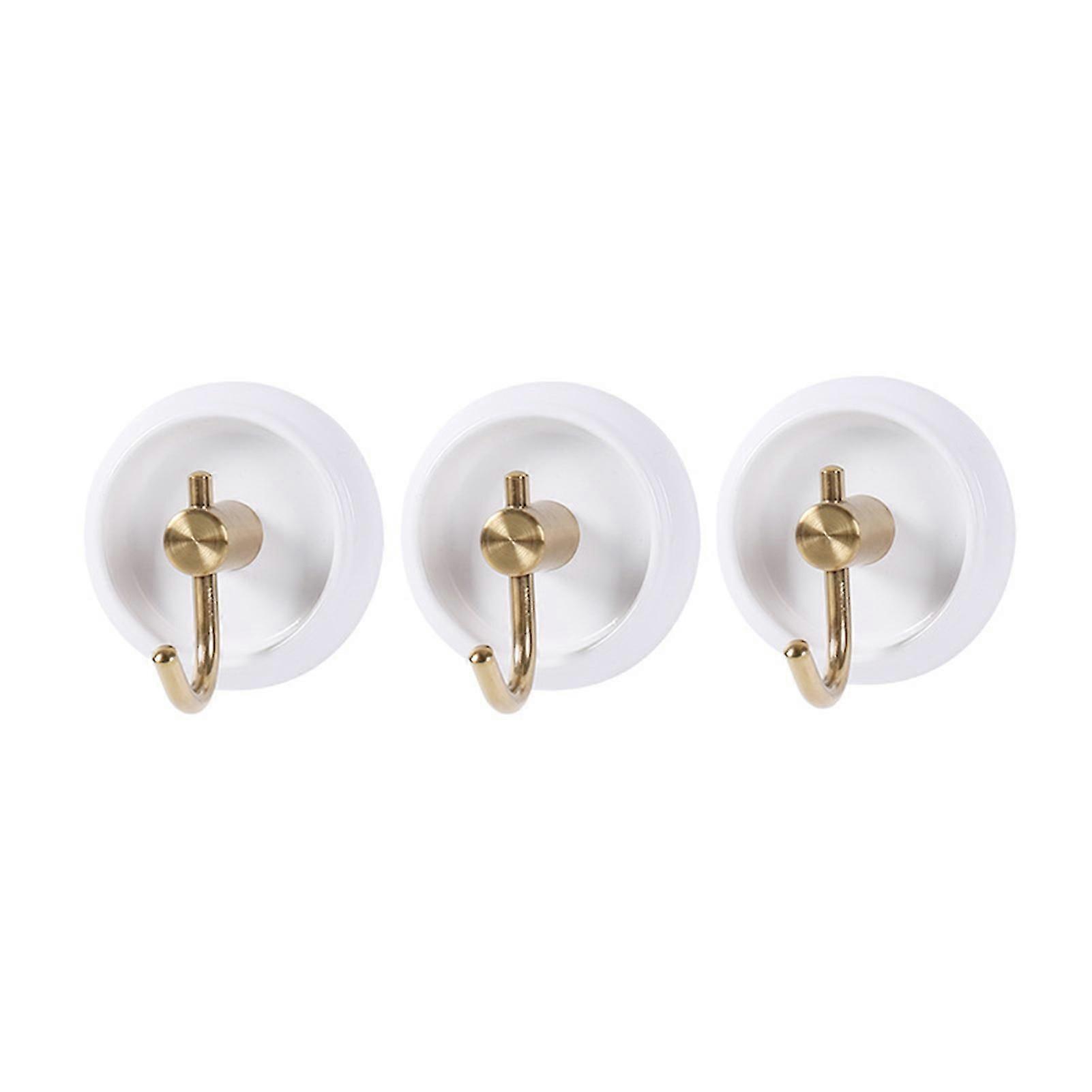 3pcs Hook Sturdy Space Saving Lightweight Rounded Edge Anti-corrosion Storage Hook Bathroom Accessories