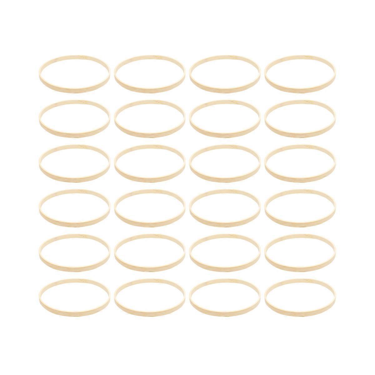 Bamboo Dreamcatcher Ring for DIY Craft 40Pcs Light Yellow Materials