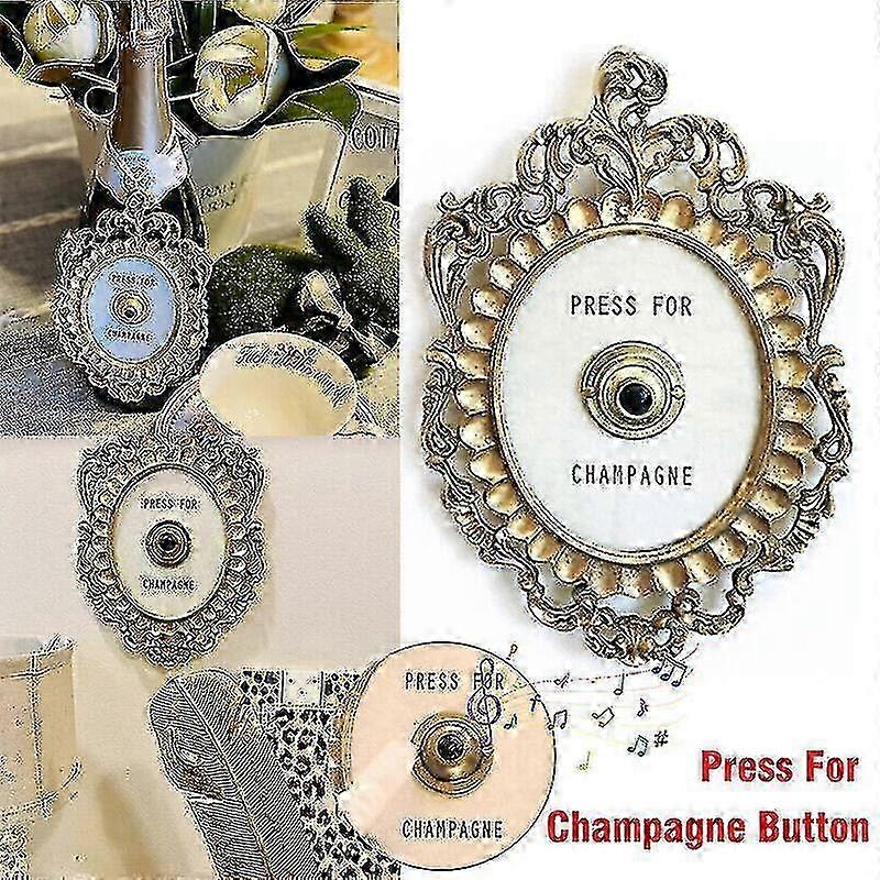 Ring Mini Press Champagne Button, Press Champagne Door Ring