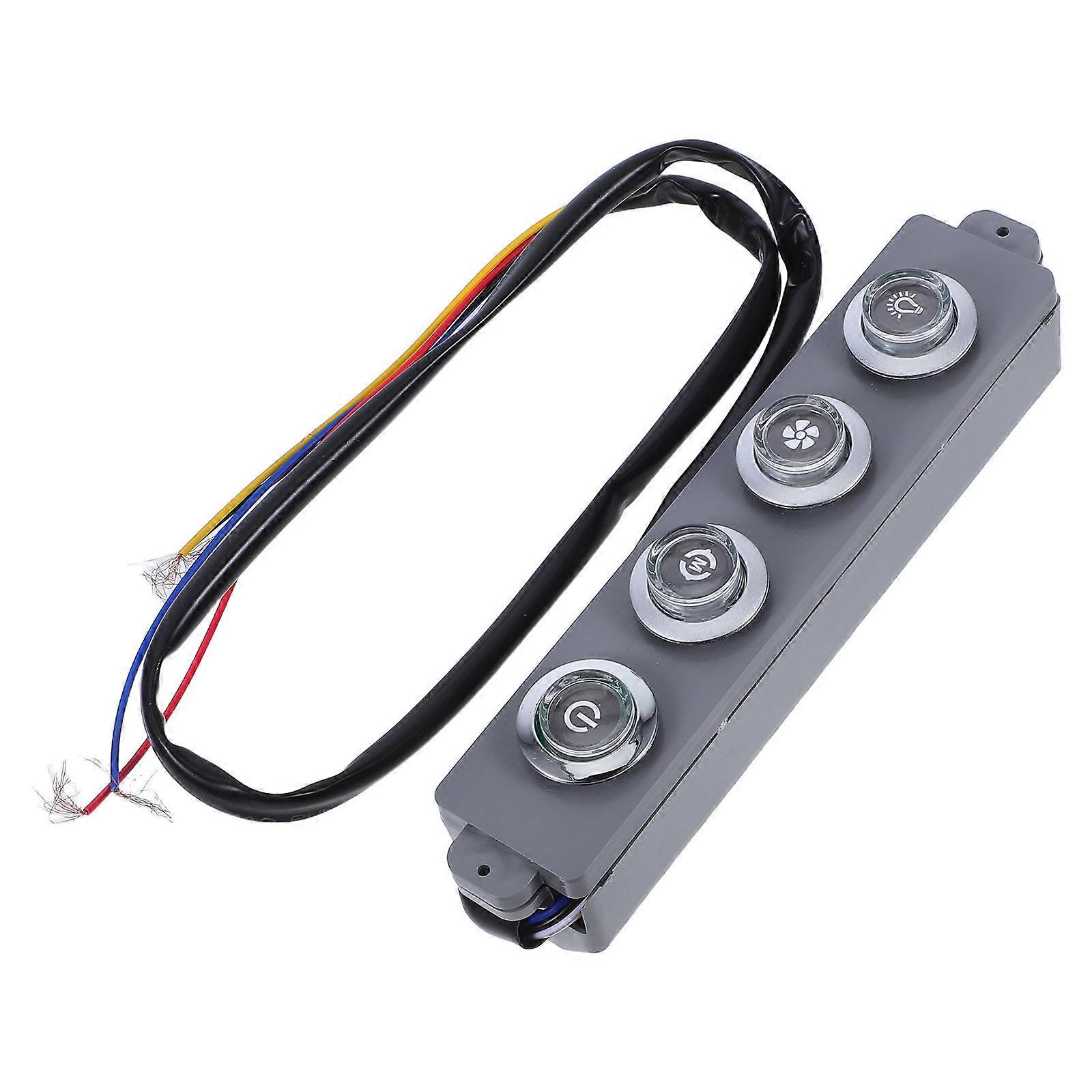 Switch For Range Hood Button Part Heat Resistant Stable Performance 1Set Kitchen Use