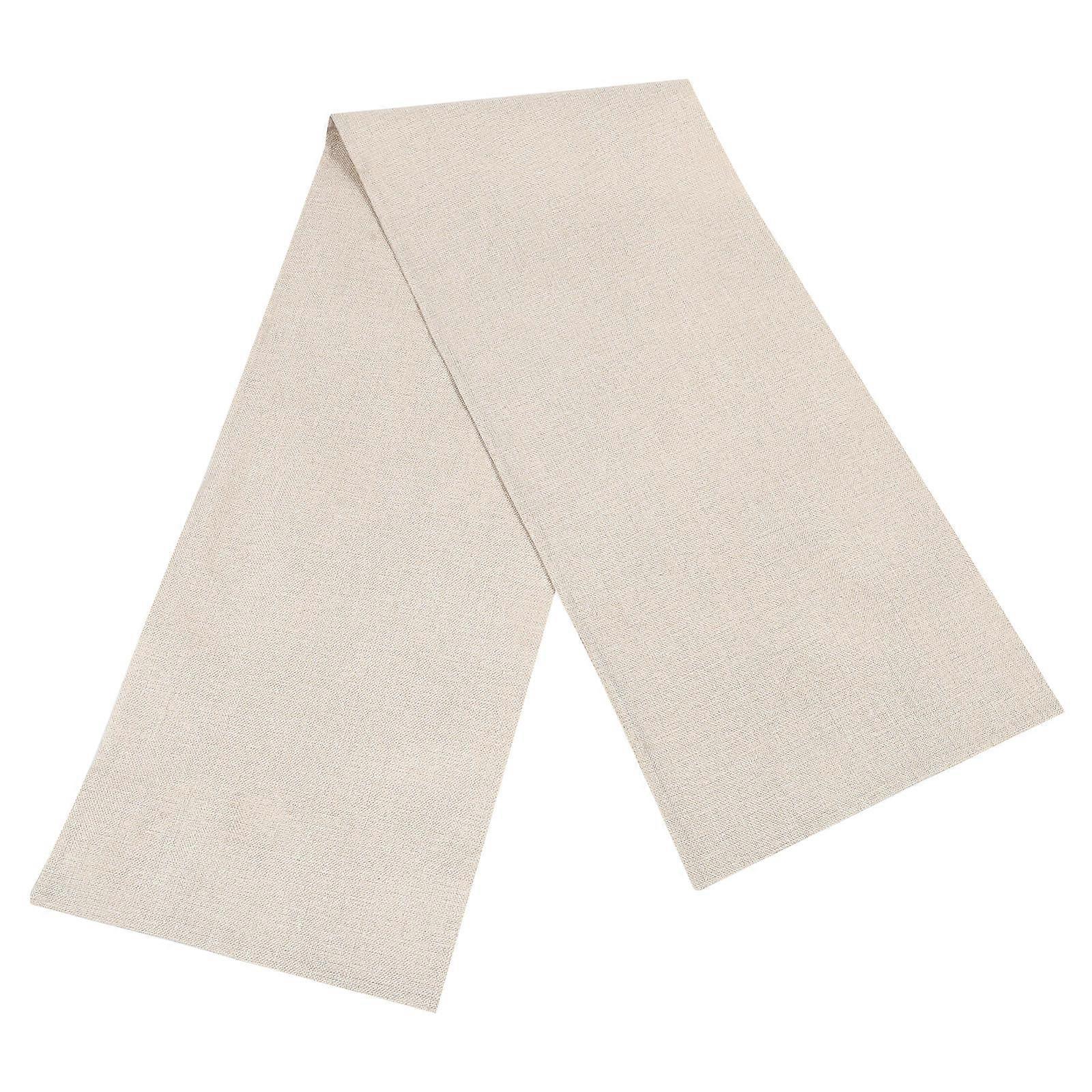 Linen Table Runner Dining Runner for Home 5Pcs Double-Sided Beige