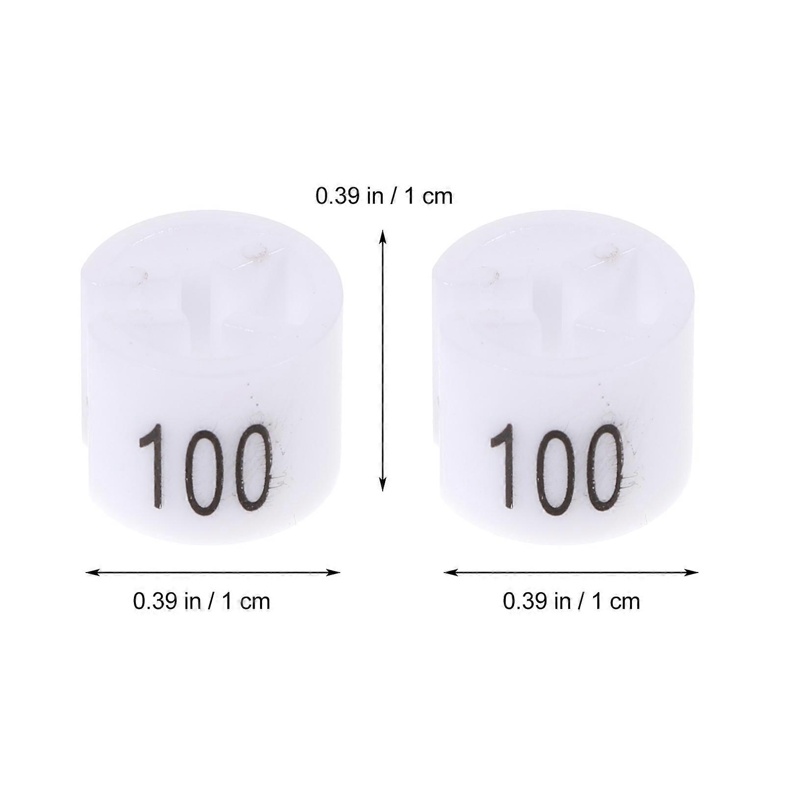 Size Tag Plastic Clothes Hanger Size Marker for Clothes 100Pcs White