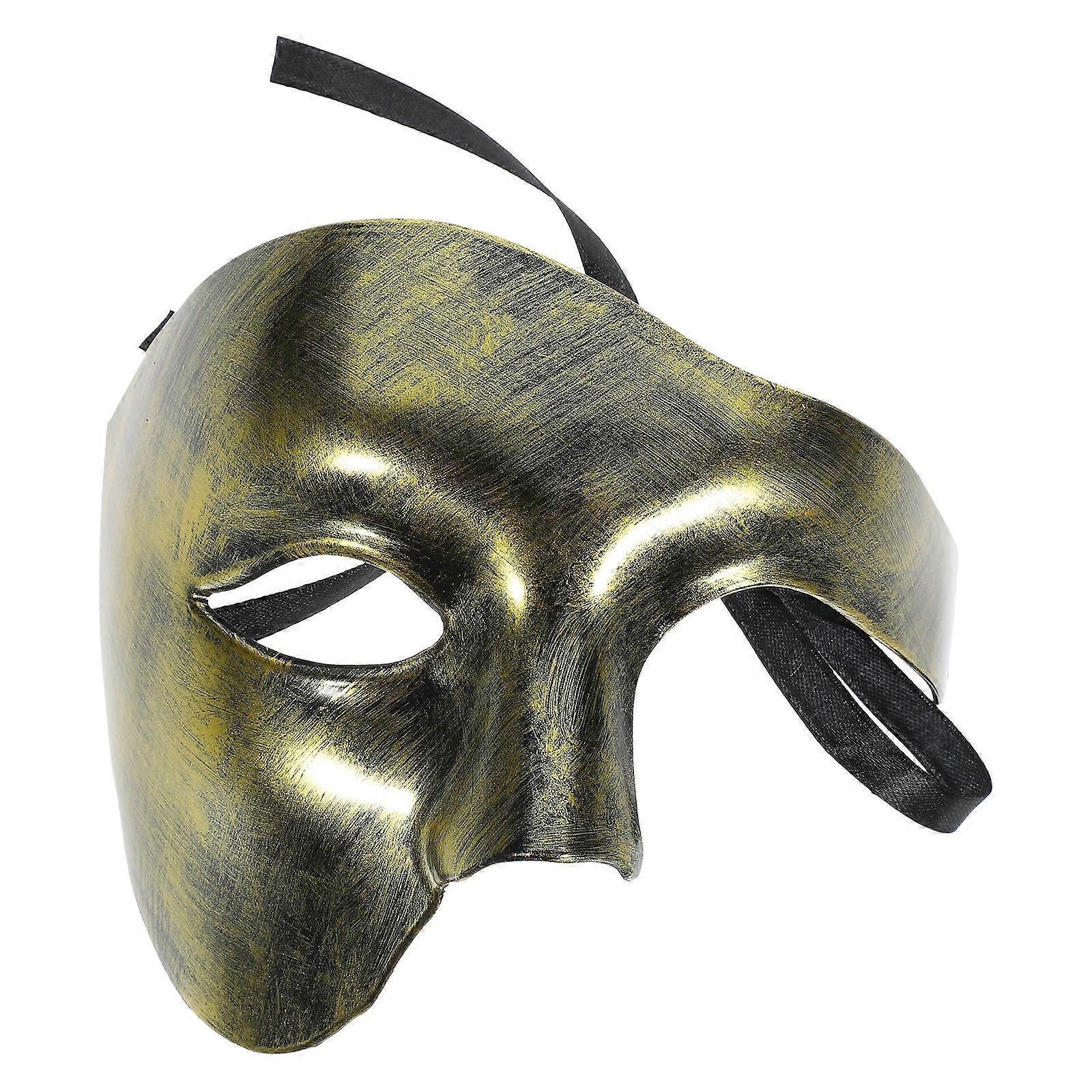 Portable Masquerade Mask Multi-Function Mask for One Piece Golden Color