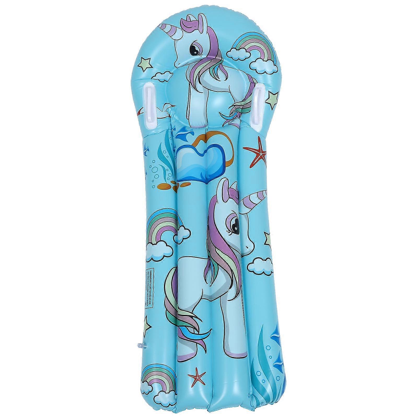 Inflatable Floating Bed Unicorn Shape for Kids PVC Swimming Floating Pad