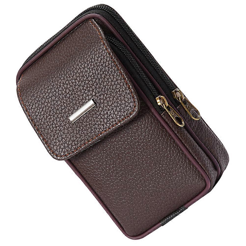 Waist Bag for Men Multi-Functional Outdoor Travel 1Pcs Brown