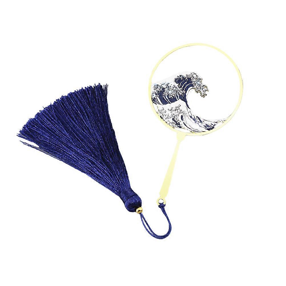 Sea Wave Bookmark Unique Bookmark for Practical Use 1Pcs Blue Alloy