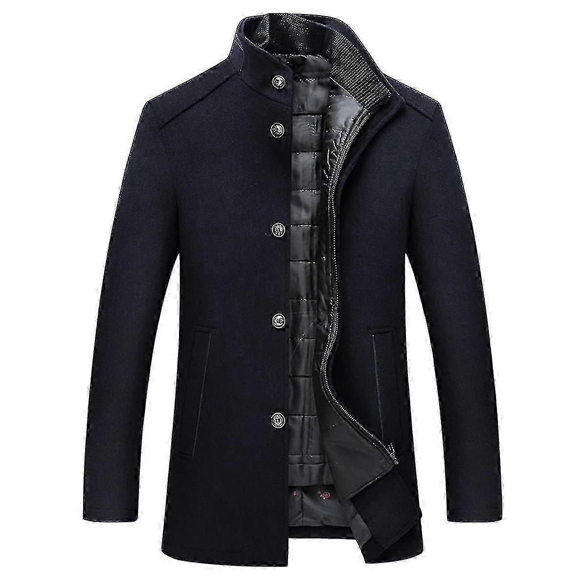 Men's Casual Stand Collar Double Padded Jacket 26s
