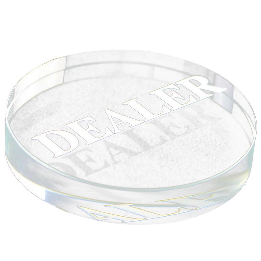 Delicate Crystal Poker Dealer Button for Game Use Transparent Accessory