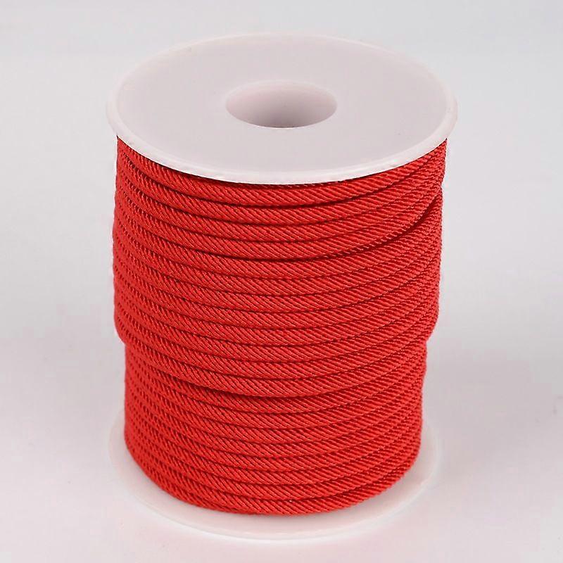 Round Polyester Cords Red 3mm about 21.87 yards(20m)/roll