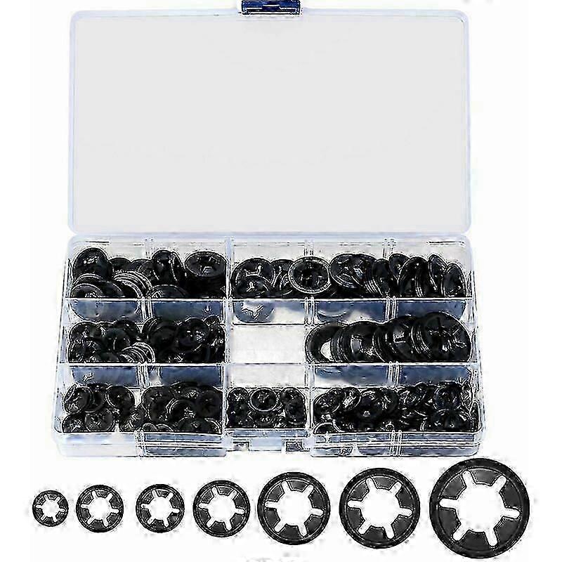 340pcs Black AR Lock Washers M3-M12 Speed Clip Fasteners