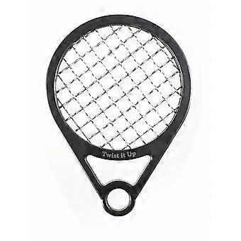 Black Men's Twist Comb for Curls and Twists - Tennis Racket Design