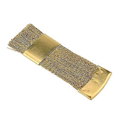 Mini Copper Nail Cleaning Brush with Adjustable Strap, Compact Gold Manicure Tool