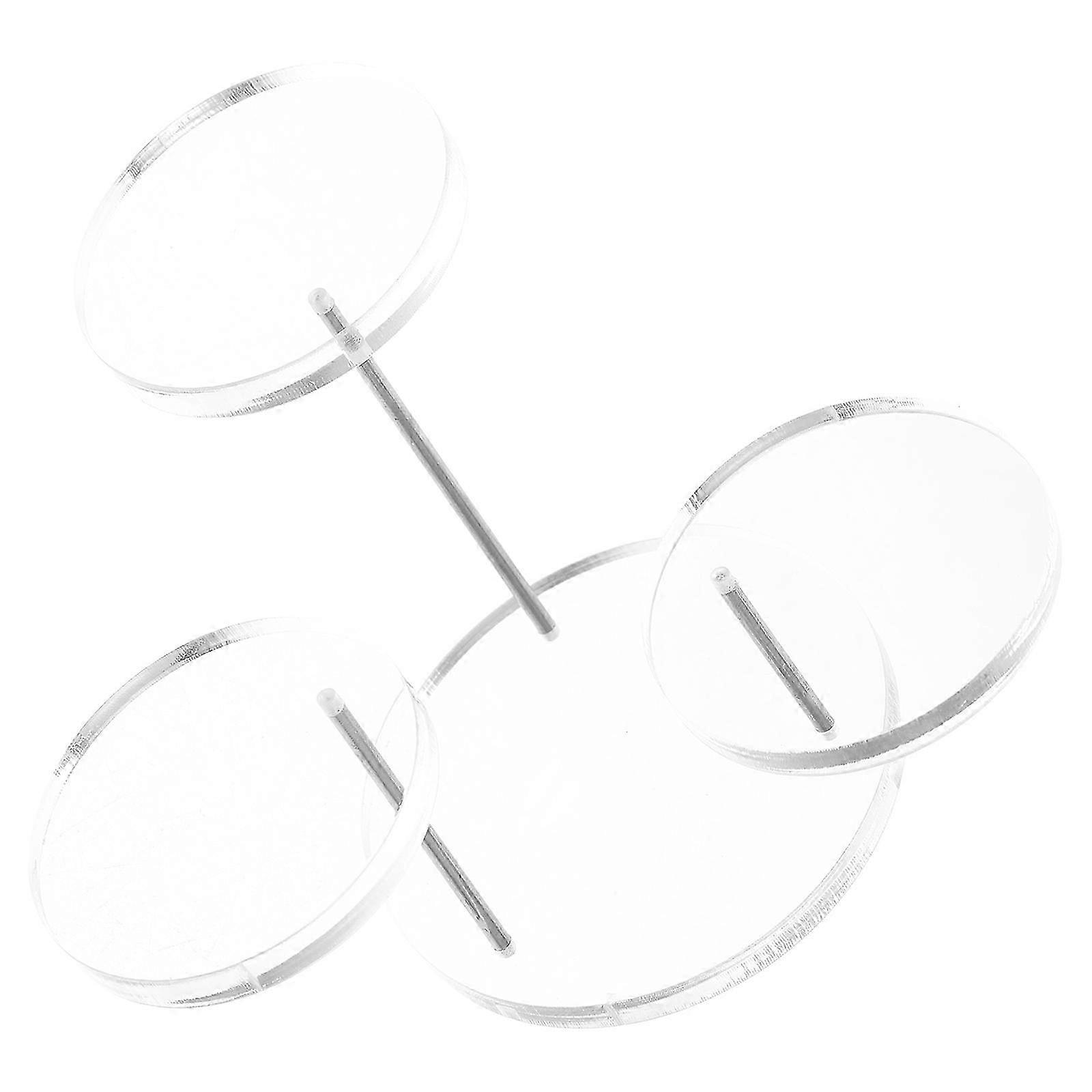 Clear Round Riser Stand for Jewelry Display Multi Layer Stand 1 Set