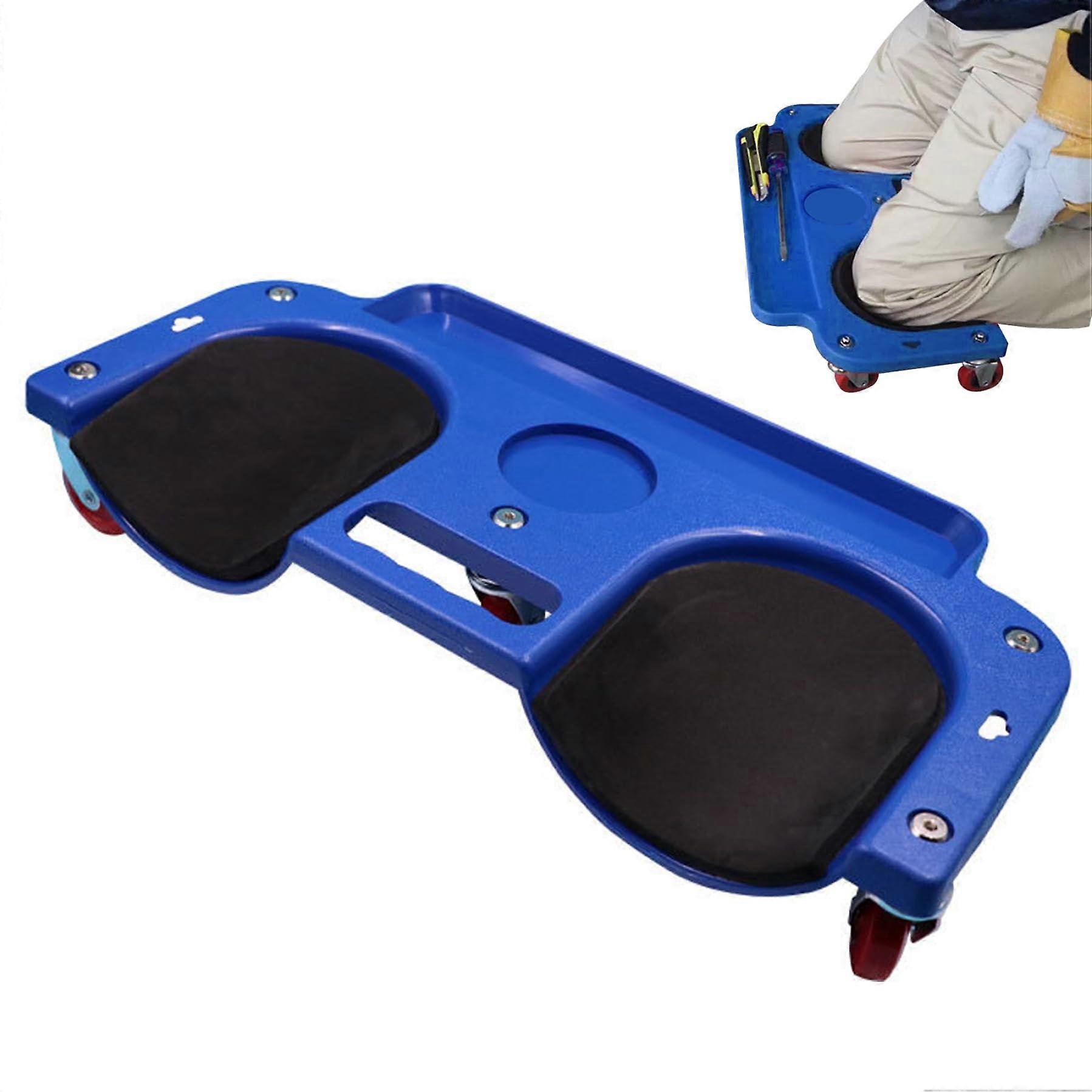 Knee Pads with Wheels Ergonomic Cushioned Rolling Design for Flooring Garage Workshop Garden