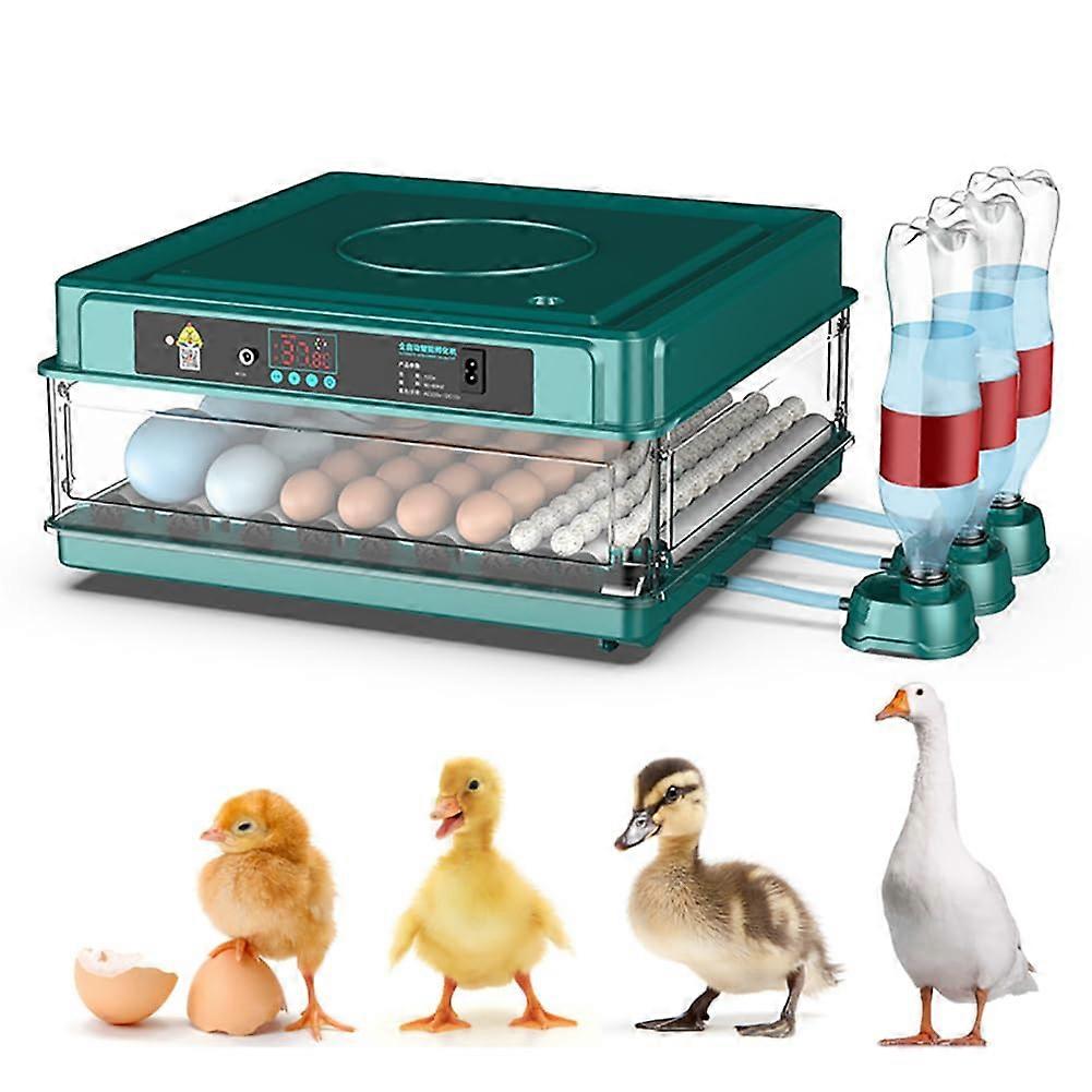 Automatic Egg Incubator 64 Egg Capacity with Turner and Smart Temp Humidity Control for Poultry