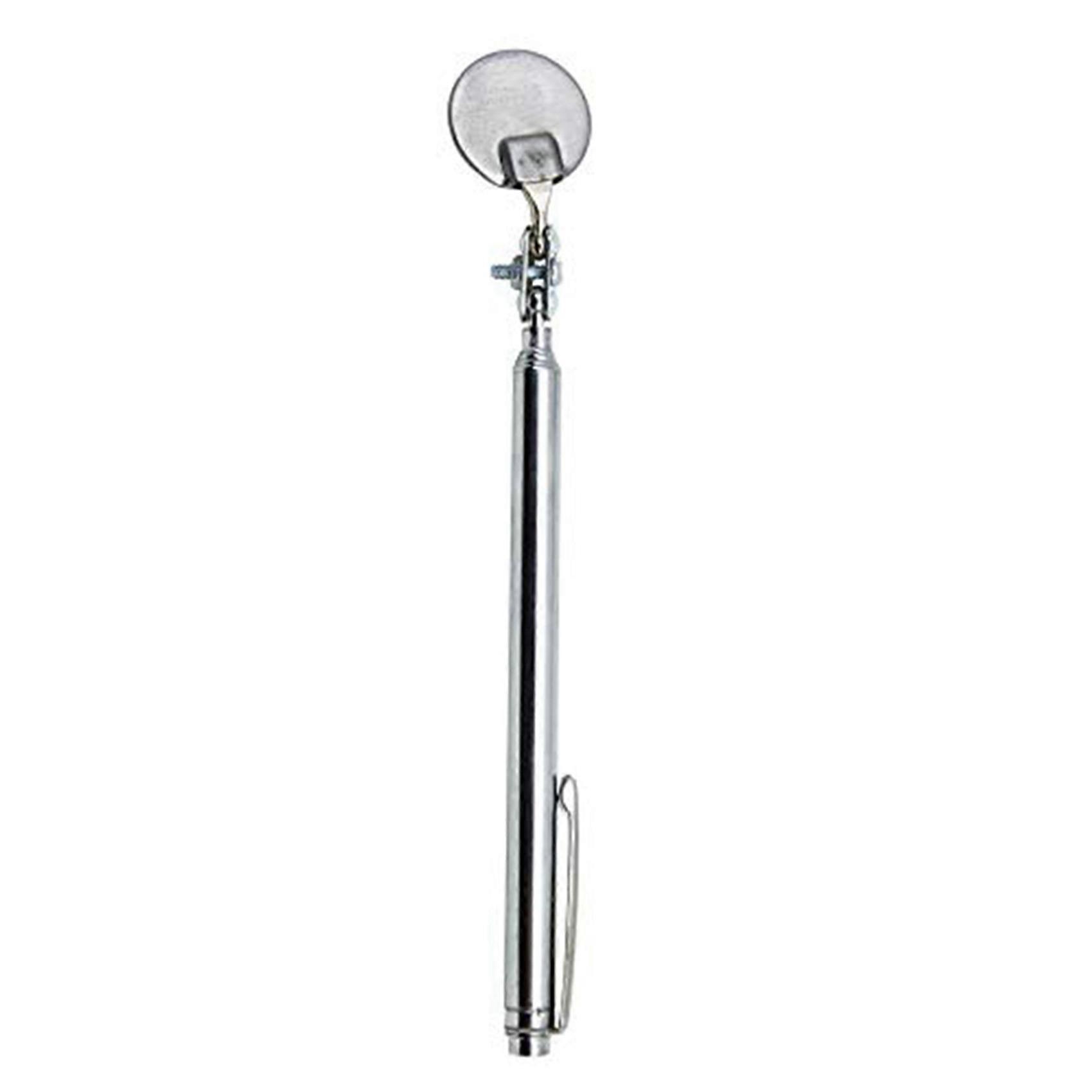 Espelho de inspeção de bolso telescópico circular, 30 mm de diâmetro, comprimento da alça extensível de 4-1/2 polegadas a 18 polegadas (pacote com 4)