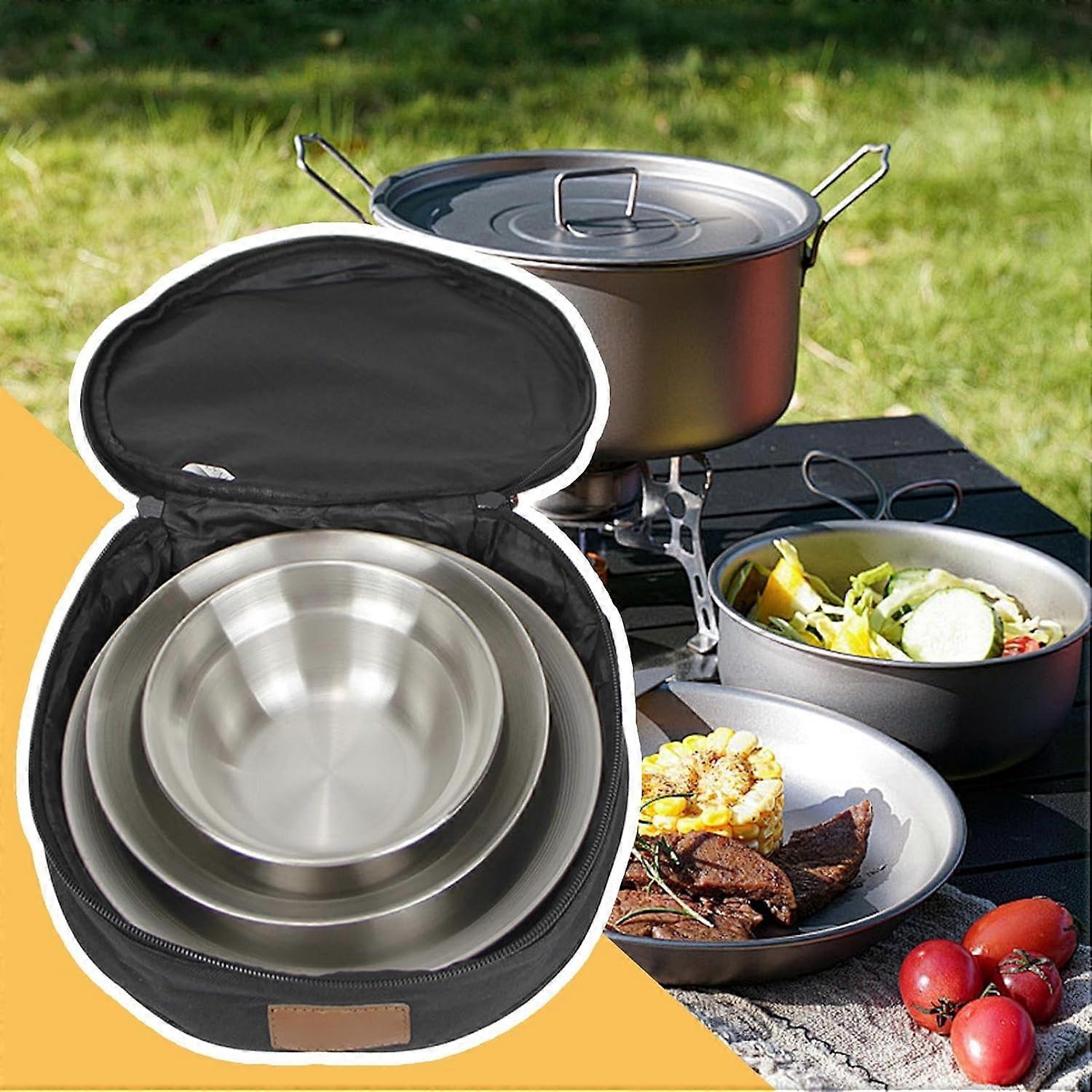 Camping Tableware Organizer,  Capacity Outdoor Dinnerware Storage Bag with Durable Design