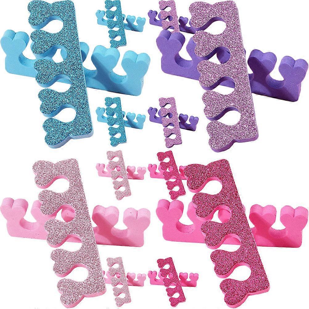 Manicure Toe Separators Pedicure Tools for Nail Art 24Pcs Assorted Colors