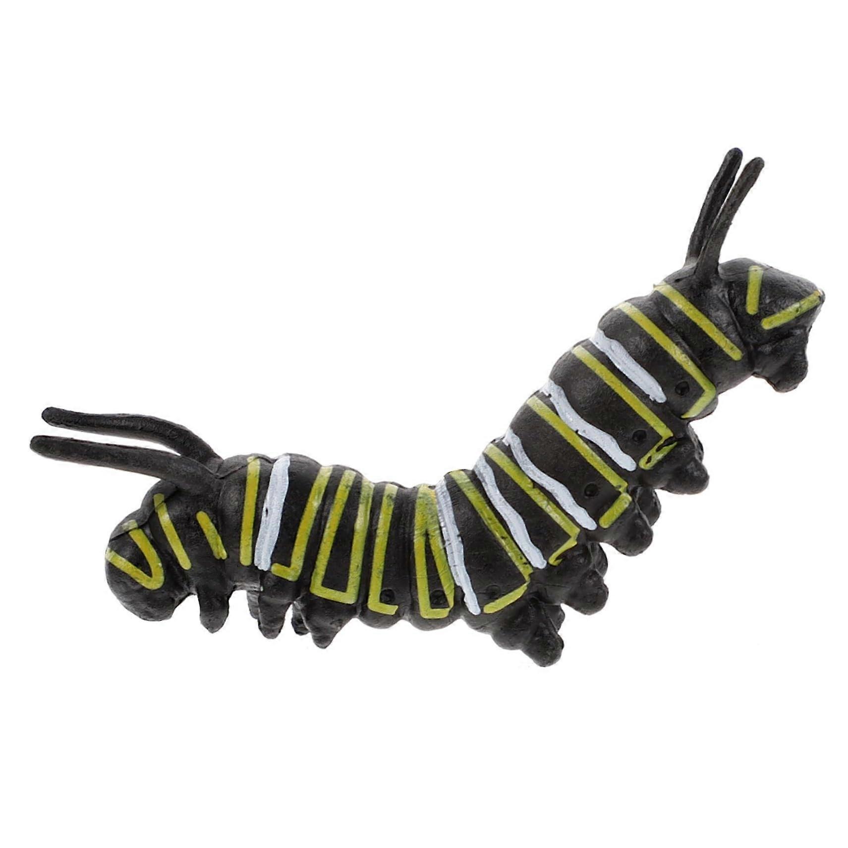 Realistic Caterpillar Model Educational Plastic Insect Figurine for Science Learning and Classroom Display