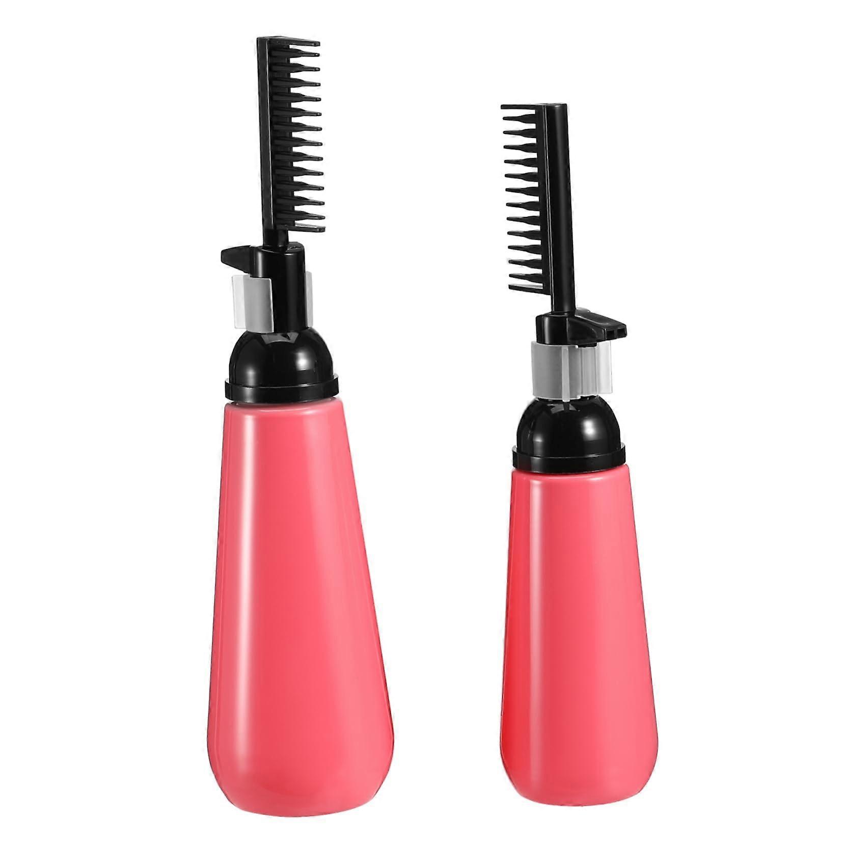 2Pcs Hair Dye Applicator Bottle with Comb Tip for Precise Root Application and Even Color Distribution