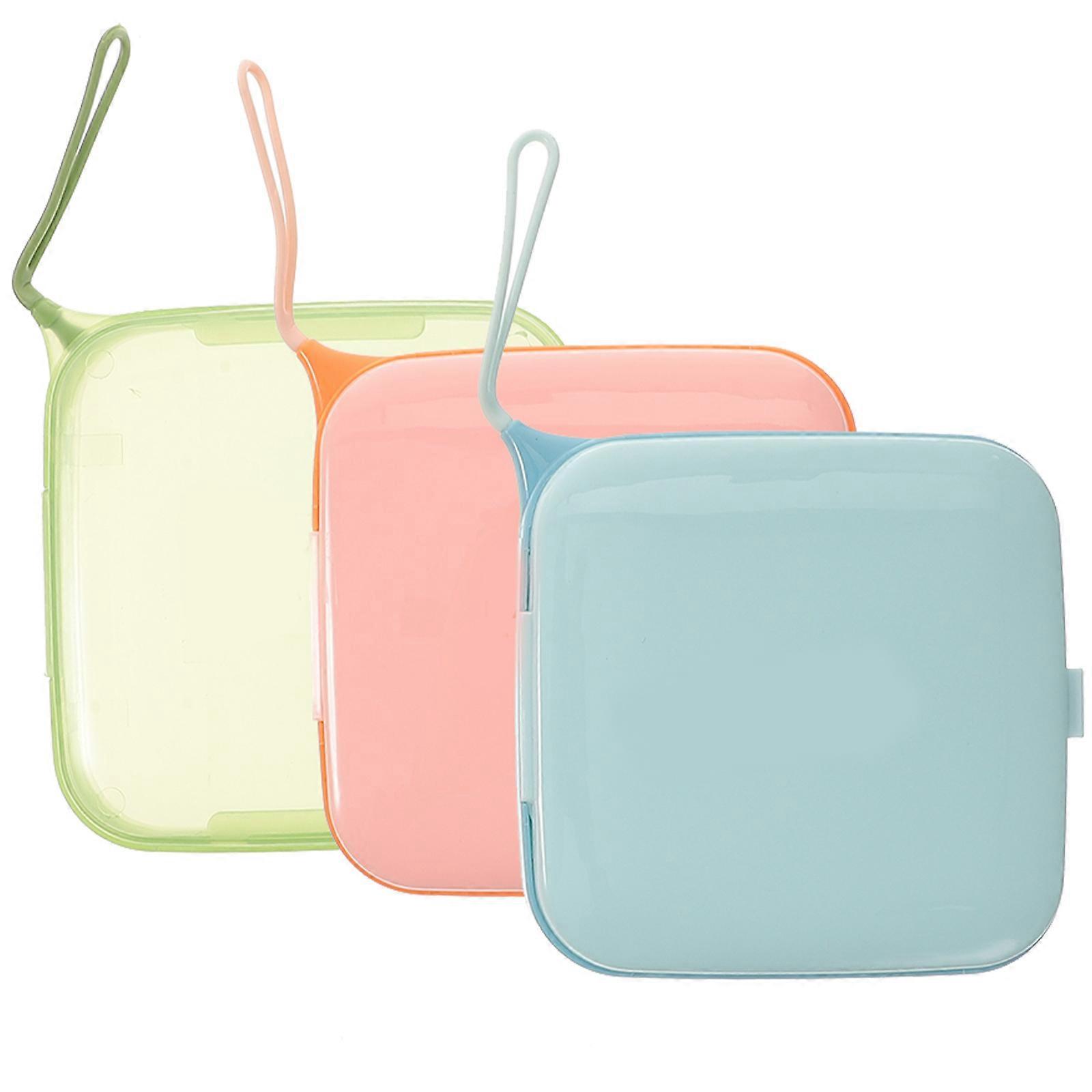 Mask Holder for Storage 3Pcs Portable Cases with Silicone Rope