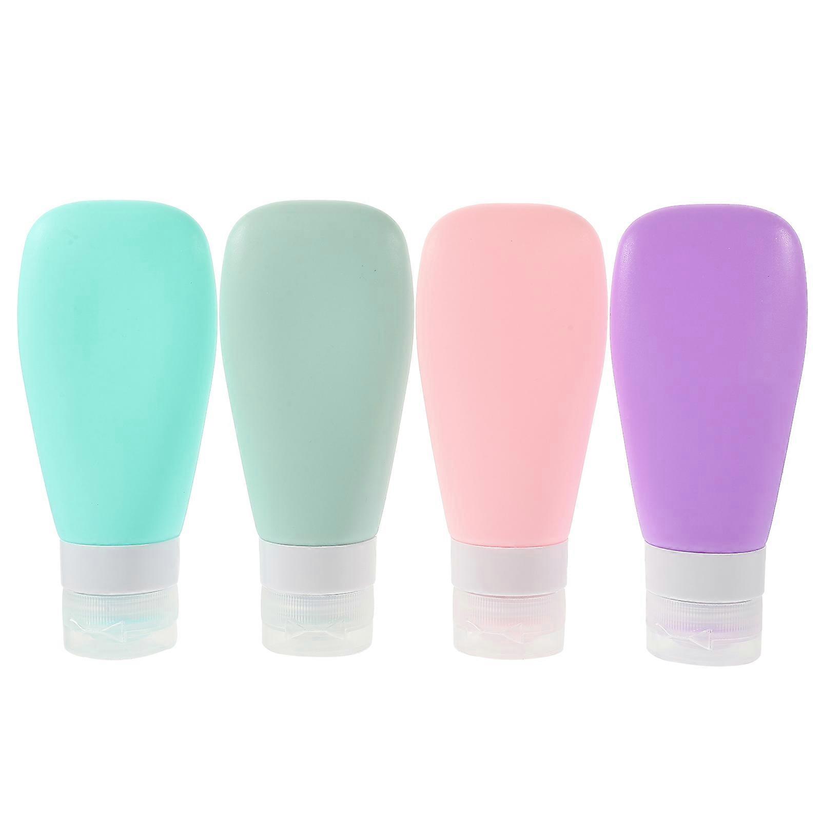 Travel Bottles Silicone Squeezable Bottles for Storage 4Pcs Assorted