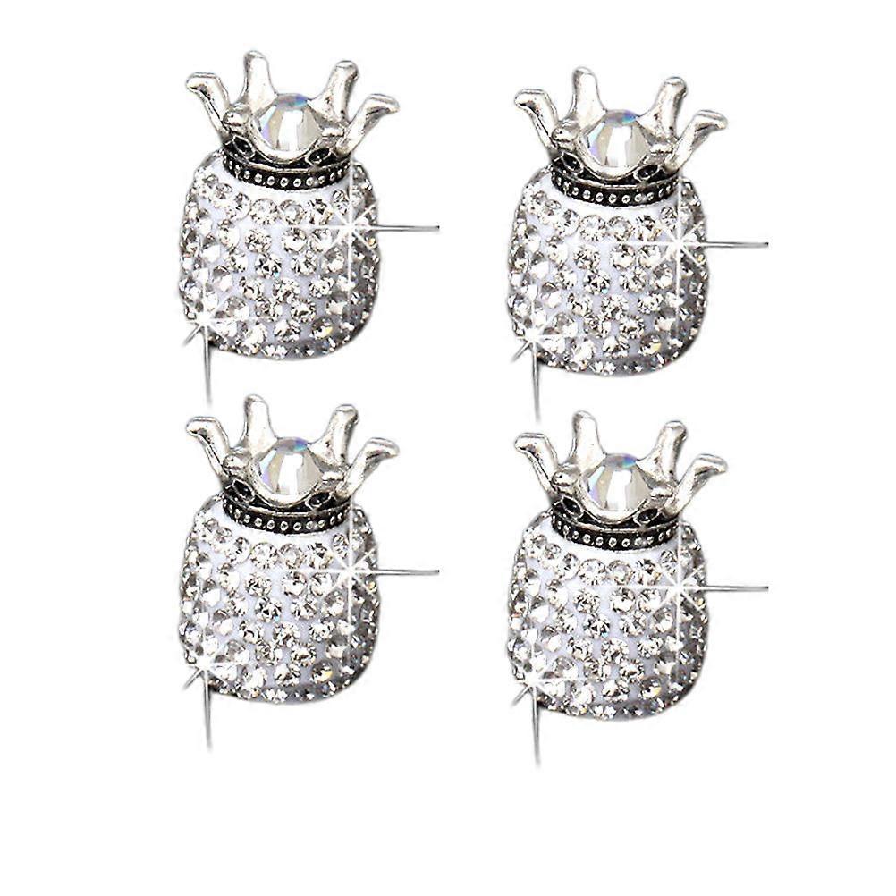 Shape Car Tires Cover Design for Car Use 4Pcs White Caps