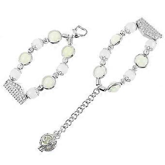 22mm Night Luminous Watch Band Bracelet Practical Replacement Watchband For Daily Wear Silver Color 1Set