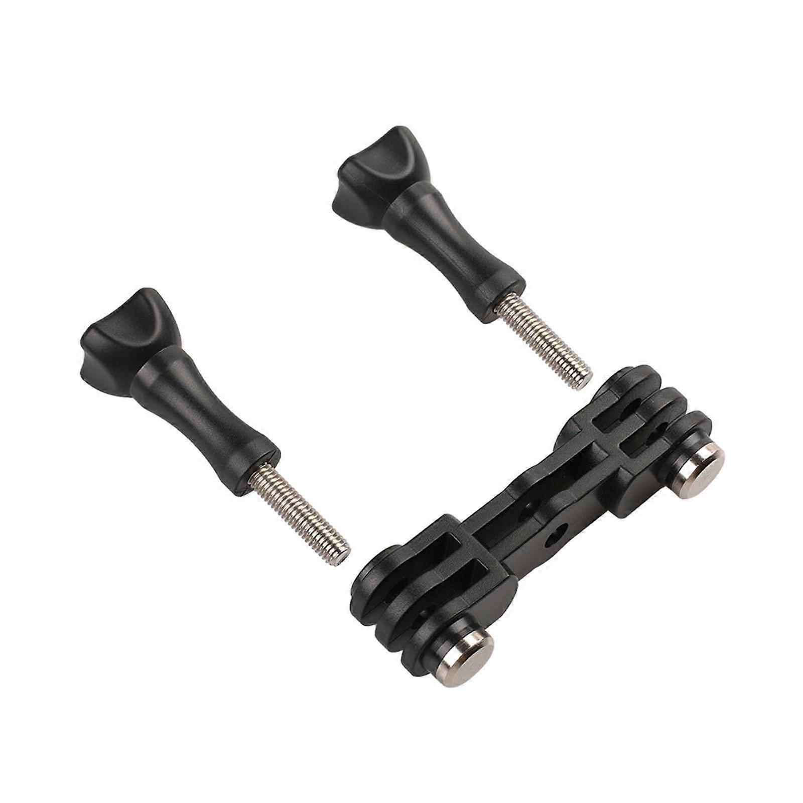 Action Camera Mount Aluminum Dual Bracket Adapter for GoPro Double Setup MultiDevice Use