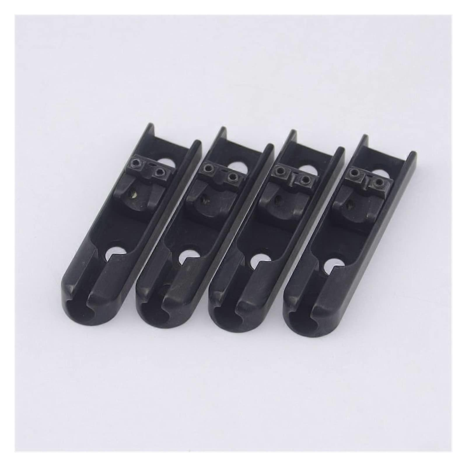 Bass Bridge Saddles Set for 4 String Electric Bass, Black Single String Lockdown Design