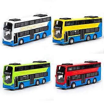 Vintage British Double Decker City Bus Model Alloy Diecast Simulation Model Children's Toys Car Gift Collection Decor