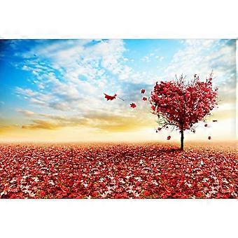 Wooden Jigsaw Puzzle Full Moon Lavender Bed Scene 500 Pieces Scenic Puzzle for Adults and Kids