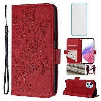 Wallet Case Leather Flip Cover for UMIDIGI Power 7 Max with RFID Blocking, Kickstand and Screen Protector
