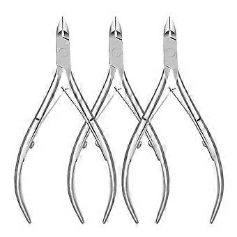 1/3Pcs Cuticle Nippers Cutter Stainless Steel Nail Cuticle Trimmer Remover with Pointed Blade Scissors Pedicure Manicure Tool