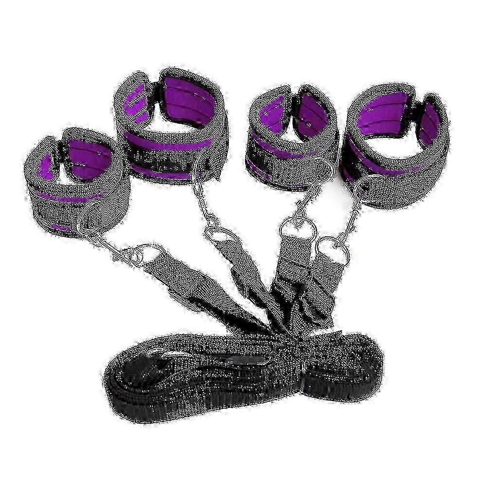 Soft Leather Adjustable Cuffs Set for Hand, Wrist & Ankle with Secure Straps Kit