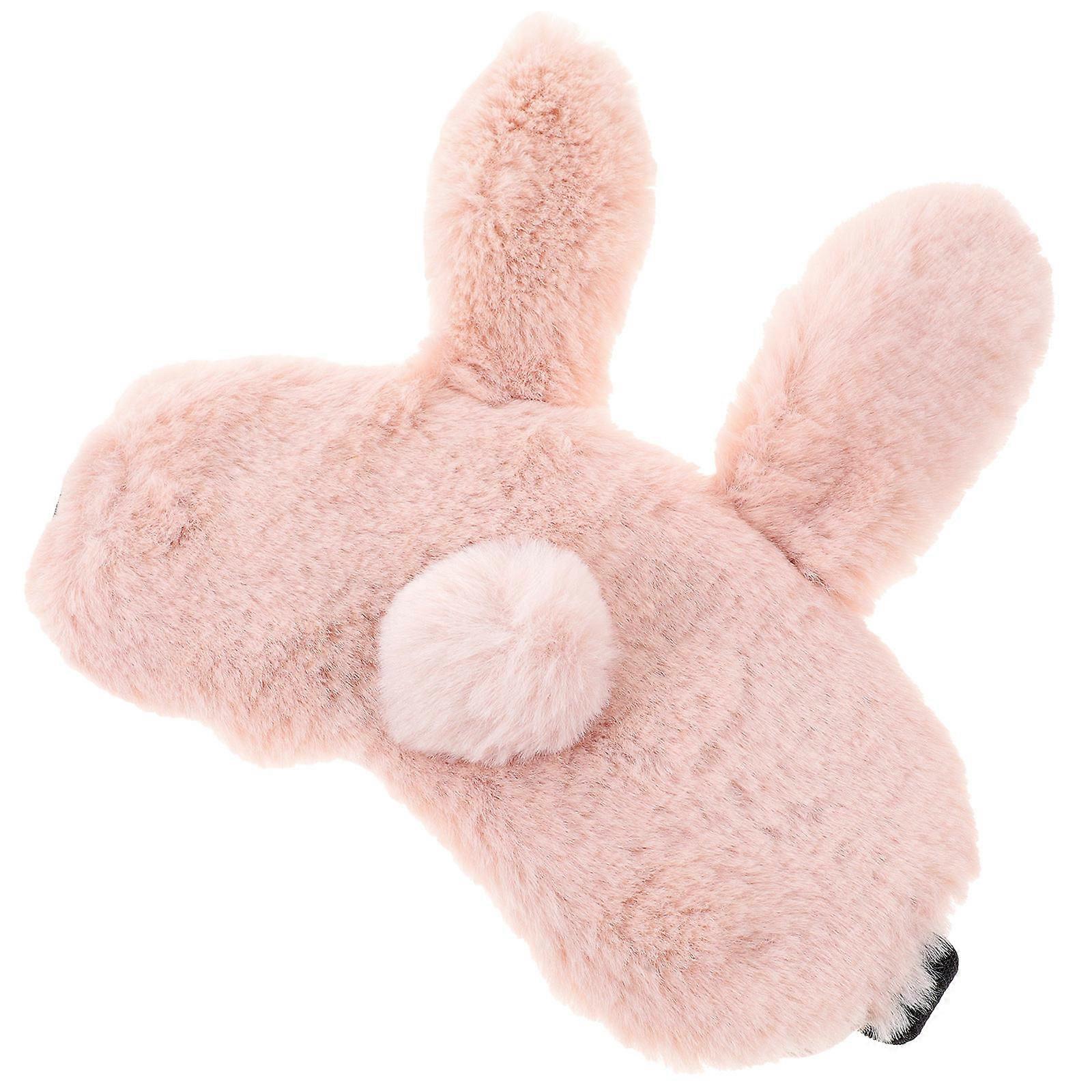 Sleep Mask Light Brown Plush Multi-Function Eye Cover 1Set