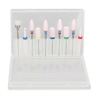 Juegos de brocas para uñas, kit de brocas de cerámica, acrílico y gel con rotación flexible y diseño portátil, lima de uñas eléctrica para manicura y pedicura, cutículas