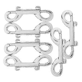 Lot de 6 mousquetons doubles en acier inoxydable pour animaux de compagnie, pour promenade