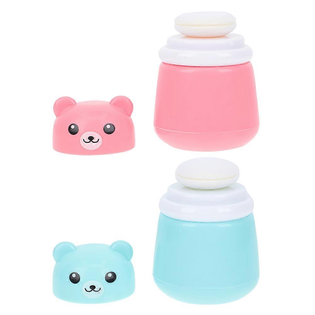 Makeup Puff Box Body Powder Puff Case for 2Pcs with Sponge Material