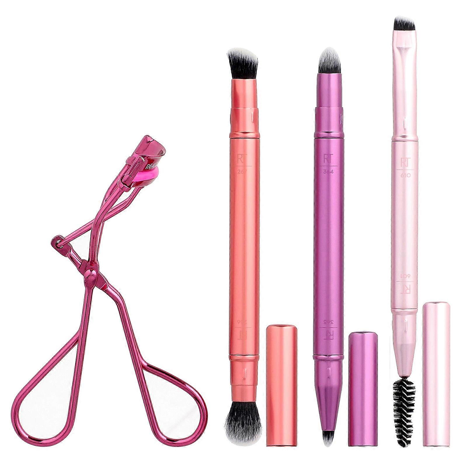 Real Techniques, Double Time Brush + Lash Set, 4 Piece Set