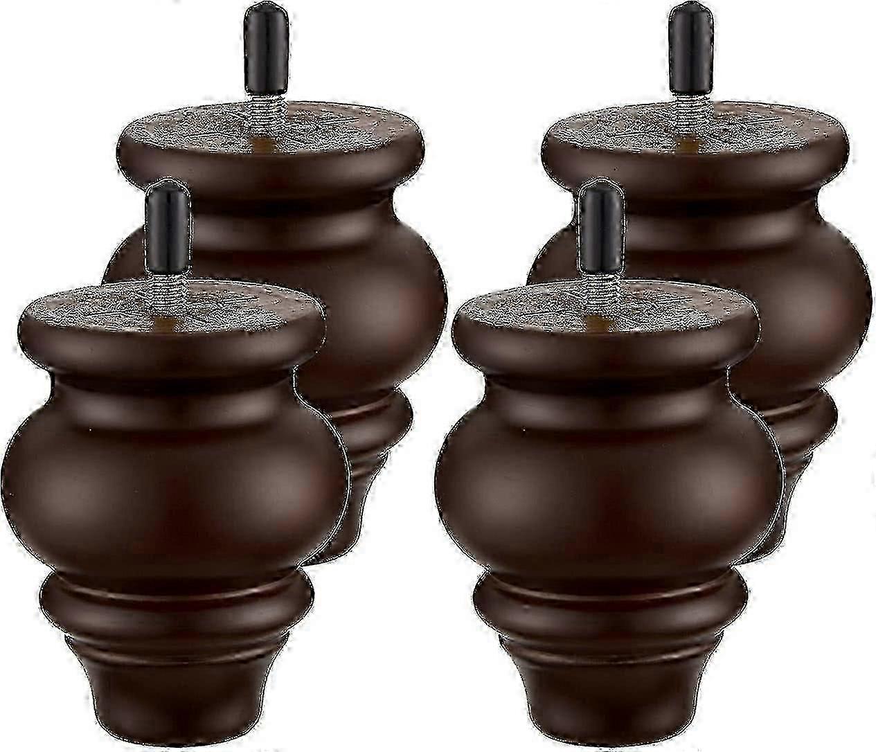 Pernas de Sofá Redondas de Madeira 3.5 Polegadas - Pés de Substituição de Móveis DIY para Sofás & Cadeiras