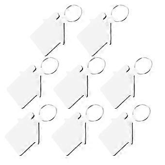 Sublimation Keychain Wood Aluminum Alloy Blanks for DIY Crafts 8Pcs