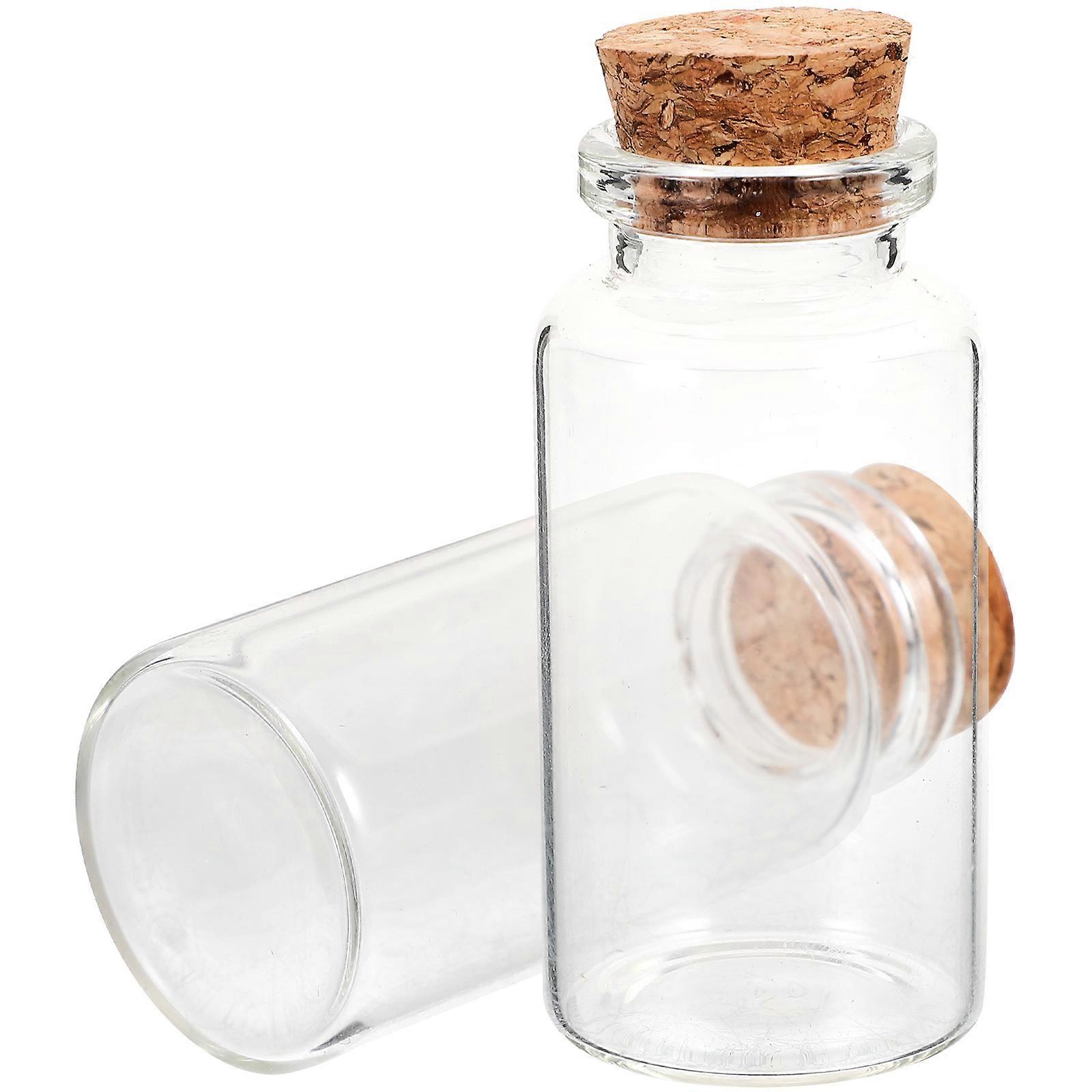 Transparent Drift Bottles Mini Creative Wishing Bottles for Decor 2Pcs