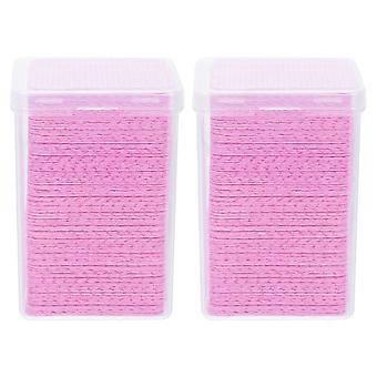 Cotton Glue Bottle Cleaning Pad for Nail Polish Remover 400Pcs Pink