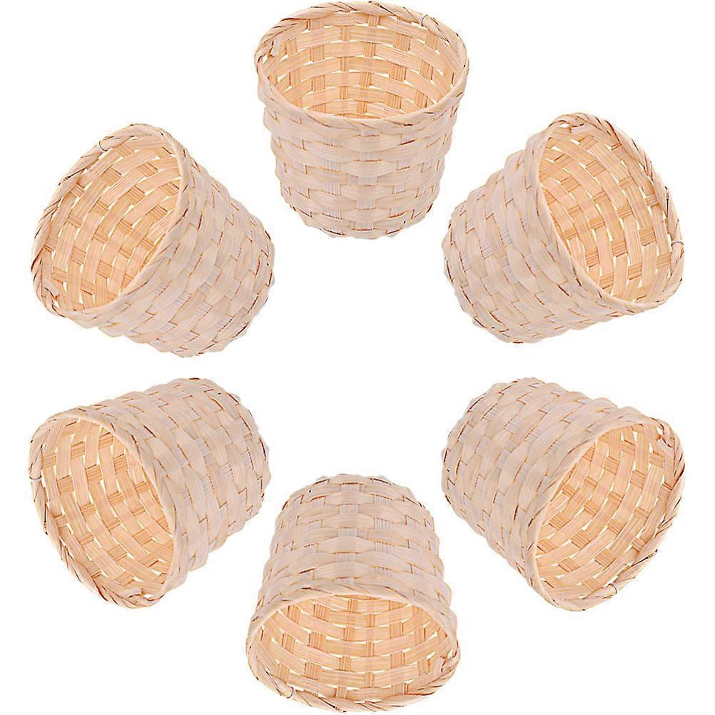 6pcs  Mini Baskets Woven Baskets Small Basket Candy Gift Baskets Wedding baskets