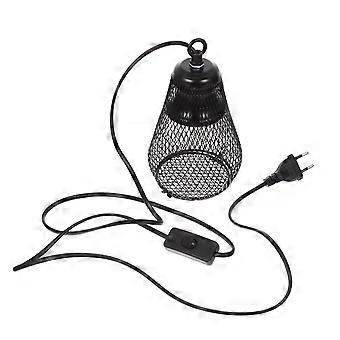 Abat-jour chauffant pour reptile Couvercle en maille de lampe anti-calcaire Couvercle de lampe pour reptile avec crochet (prise UE)
