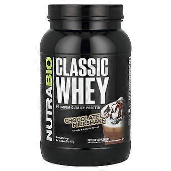 NutraBio, Protéine de lactosérum classique, Milkshake au chocolat, 907 g (2 lb)
